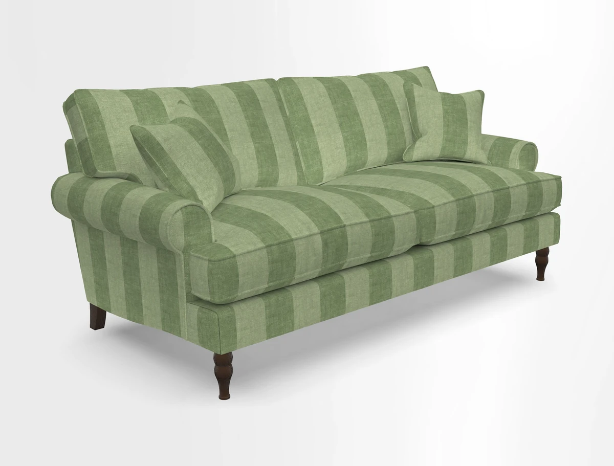 Cooksbridge 3 seater sofa in Linwood Omega Velvet Green Tea