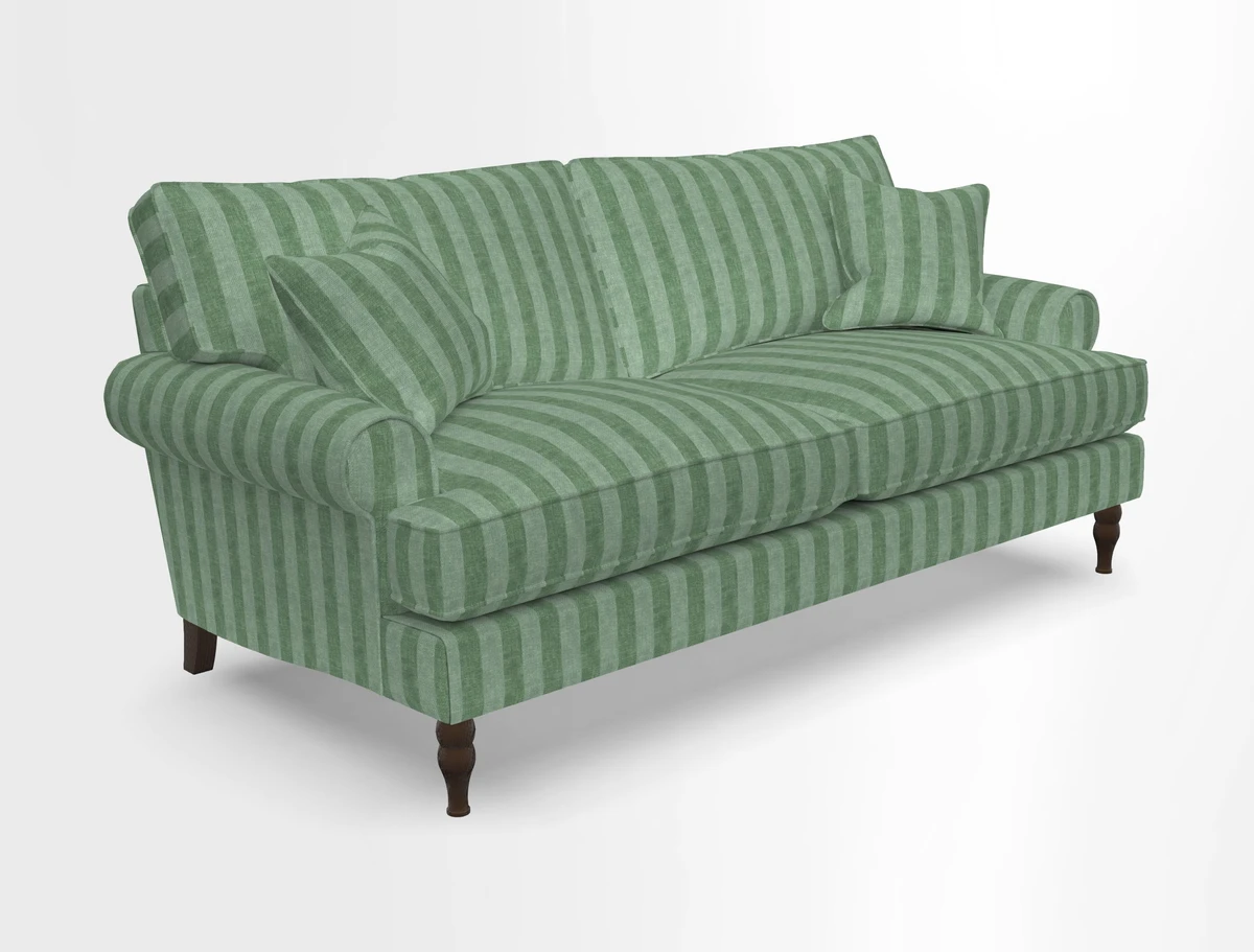 Cooksbridge 3 seater sofa in Linwood Omega Velvet Green Tea