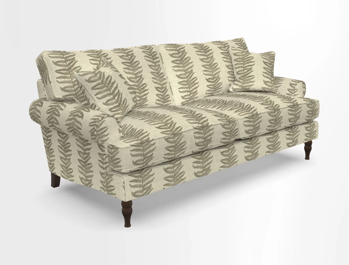 Cooksbridge 3 seater sofa in Linwood Omega Velvet Green Tea