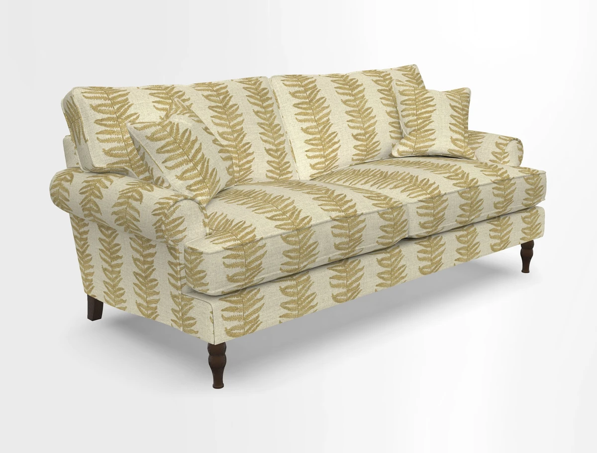 Cooksbridge 3 seater sofa in Linwood Omega Velvet Green Tea