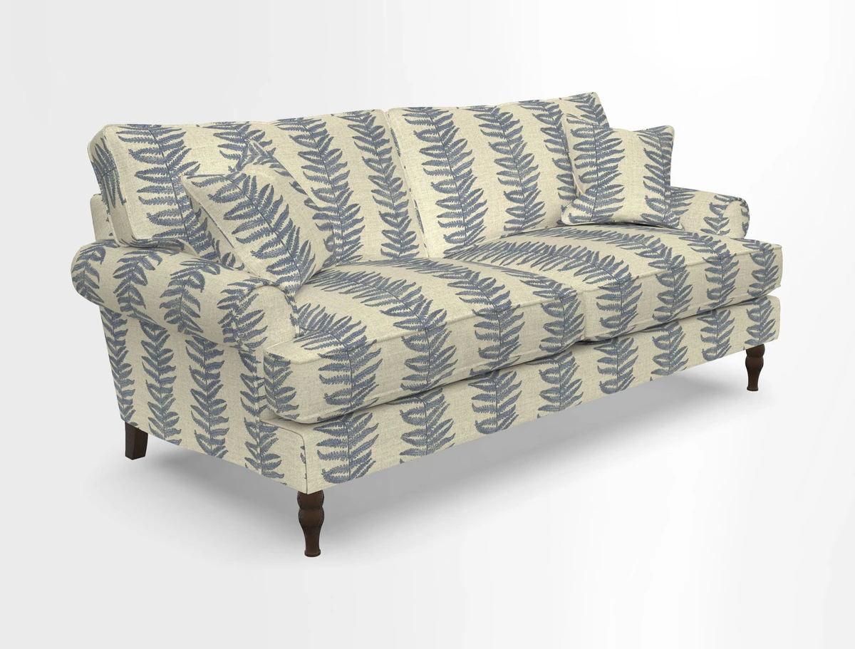 Cooksbridge 3 seater sofa in Linwood Omega Velvet Green Tea