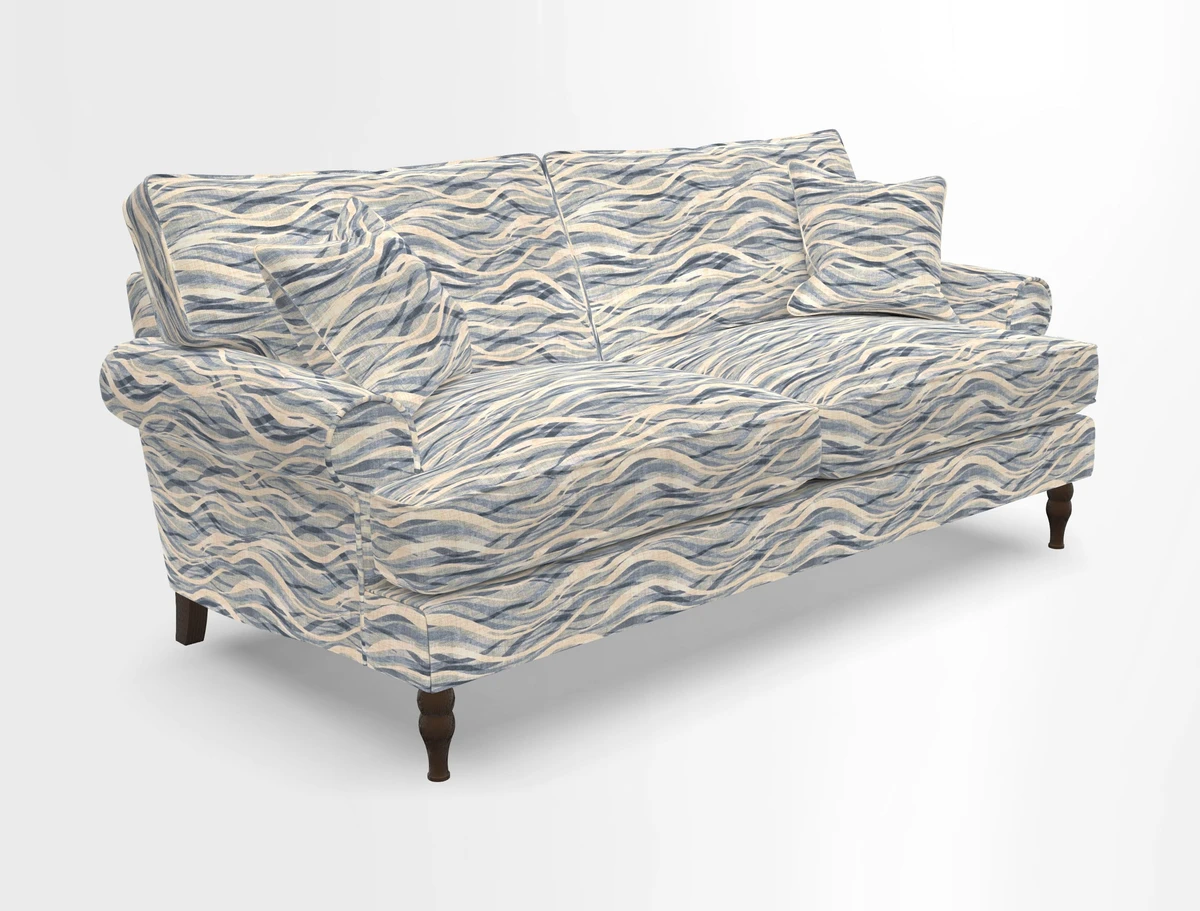 Cooksbridge 3 seater sofa in Linwood Omega Velvet Green Tea