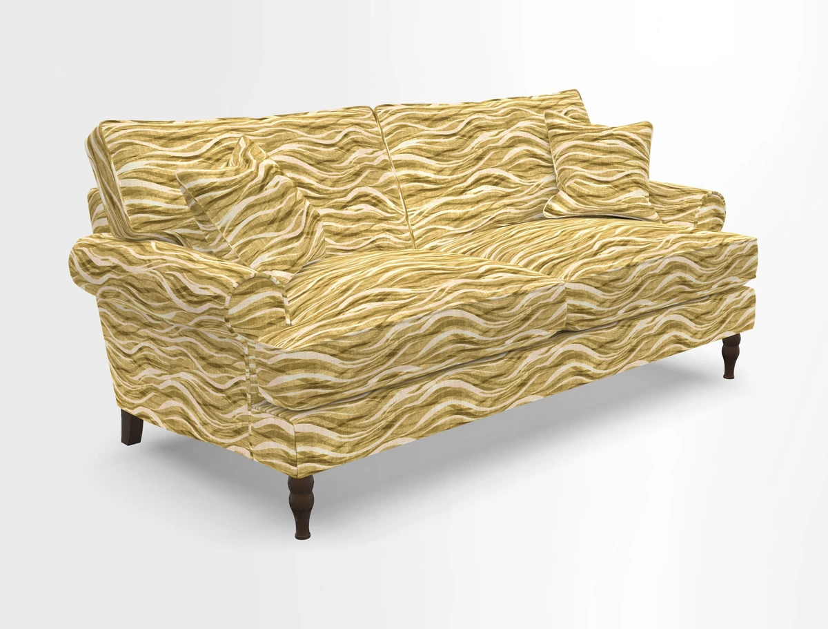 Cooksbridge 3 seater sofa in Linwood Omega Velvet Green Tea