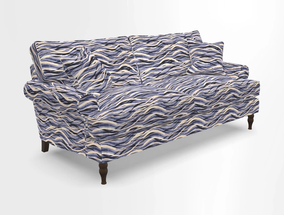 Cooksbridge 3 seater sofa in Linwood Omega Velvet Green Tea