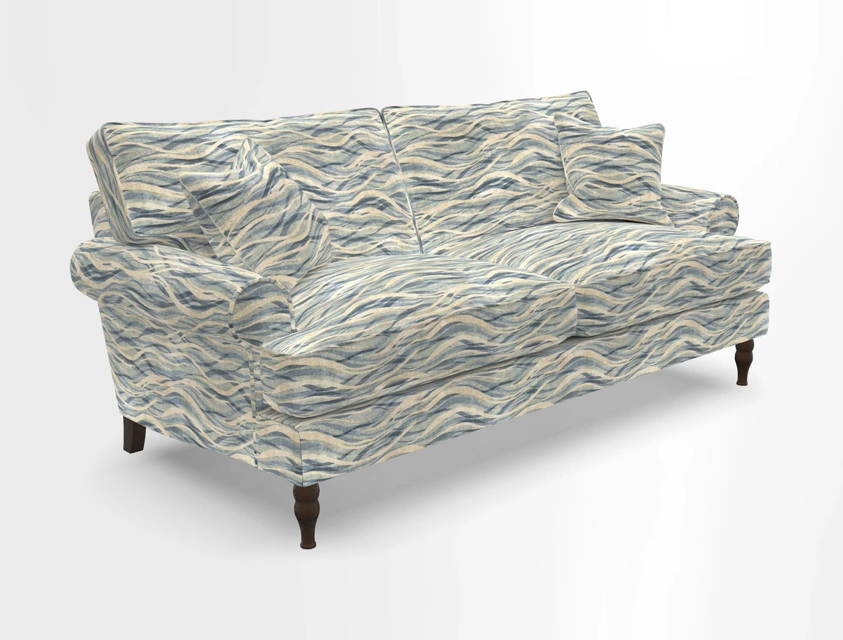 Cooksbridge 3 seater sofa in Linwood Omega Velvet Green Tea