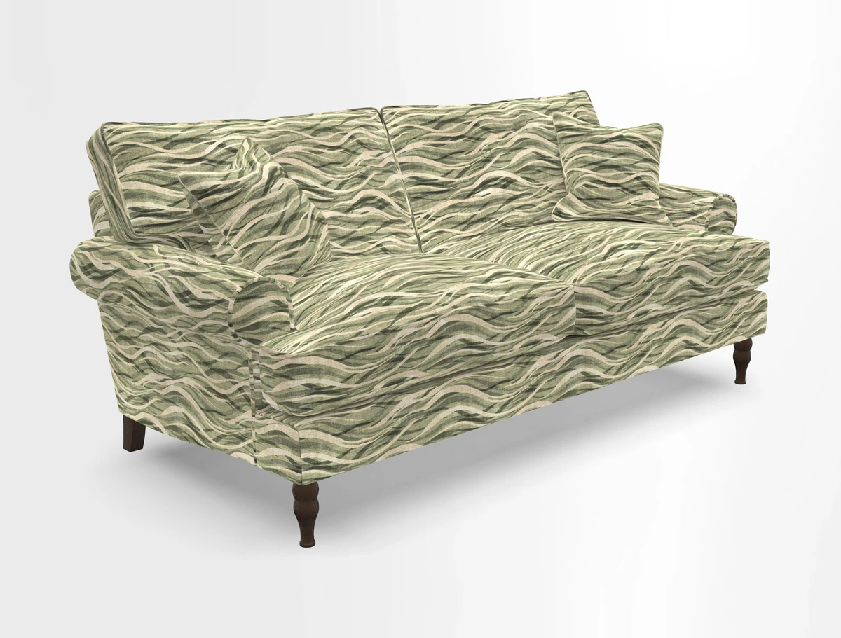Cooksbridge 3 seater sofa in Linwood Omega Velvet Green Tea