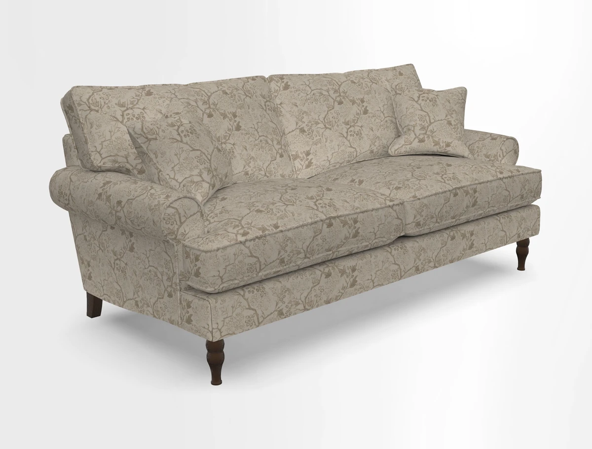 Cooksbridge 3 seater sofa in Linwood Omega Velvet Green Tea