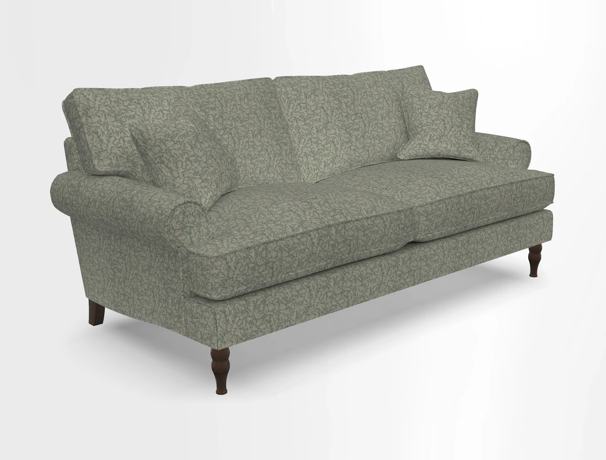 Cooksbridge 3 seater sofa in Linwood Omega Velvet Green Tea