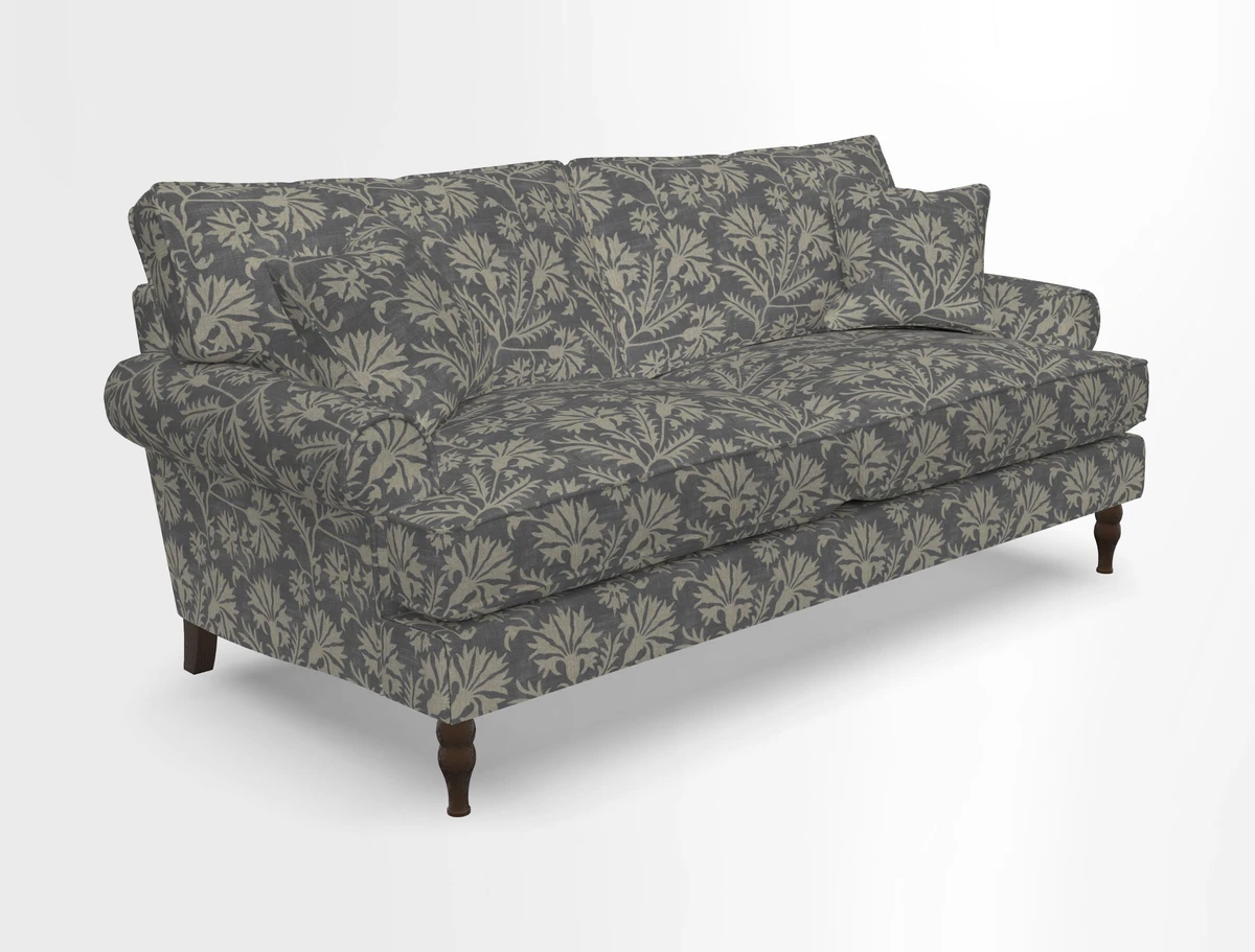 Cooksbridge 3 seater sofa in Linwood Omega Velvet Green Tea