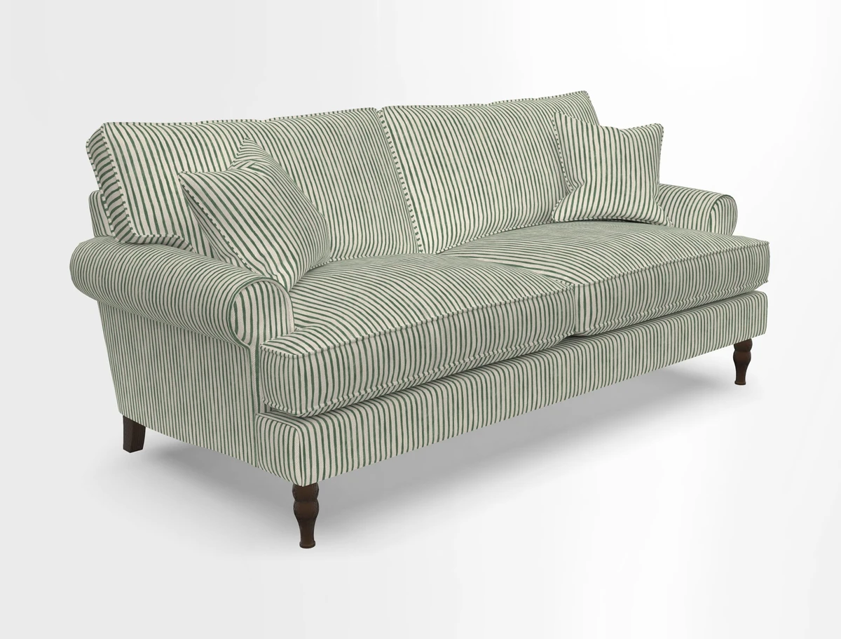 Cooksbridge 3 seater sofa in Linwood Omega Velvet Green Tea