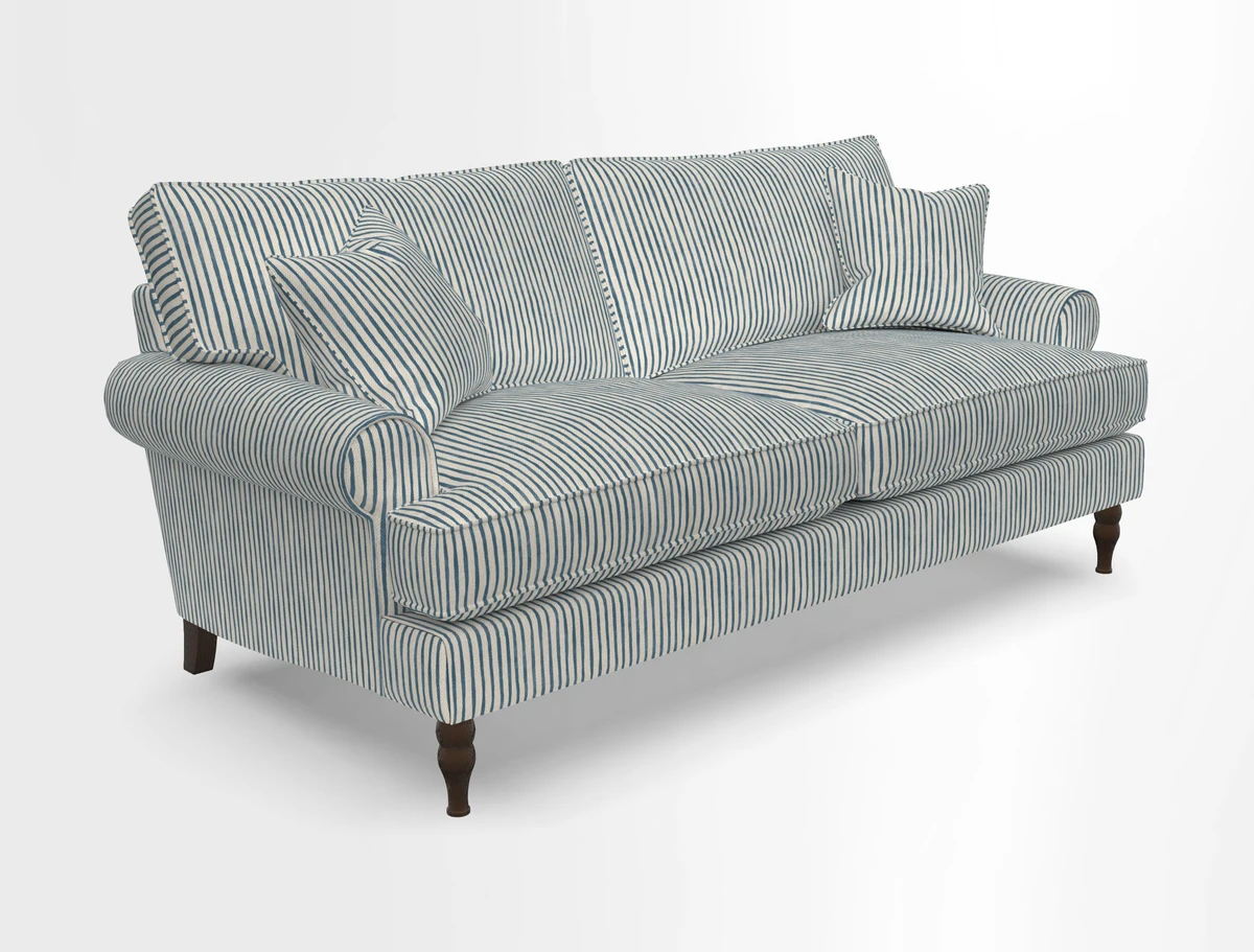 Cooksbridge 3 seater sofa in Linwood Omega Velvet Green Tea