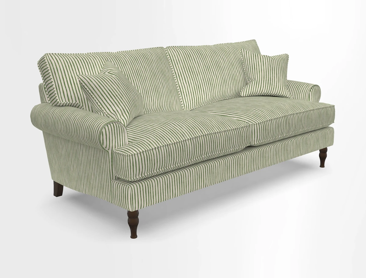 Cooksbridge 3 seater sofa in Linwood Omega Velvet Green Tea