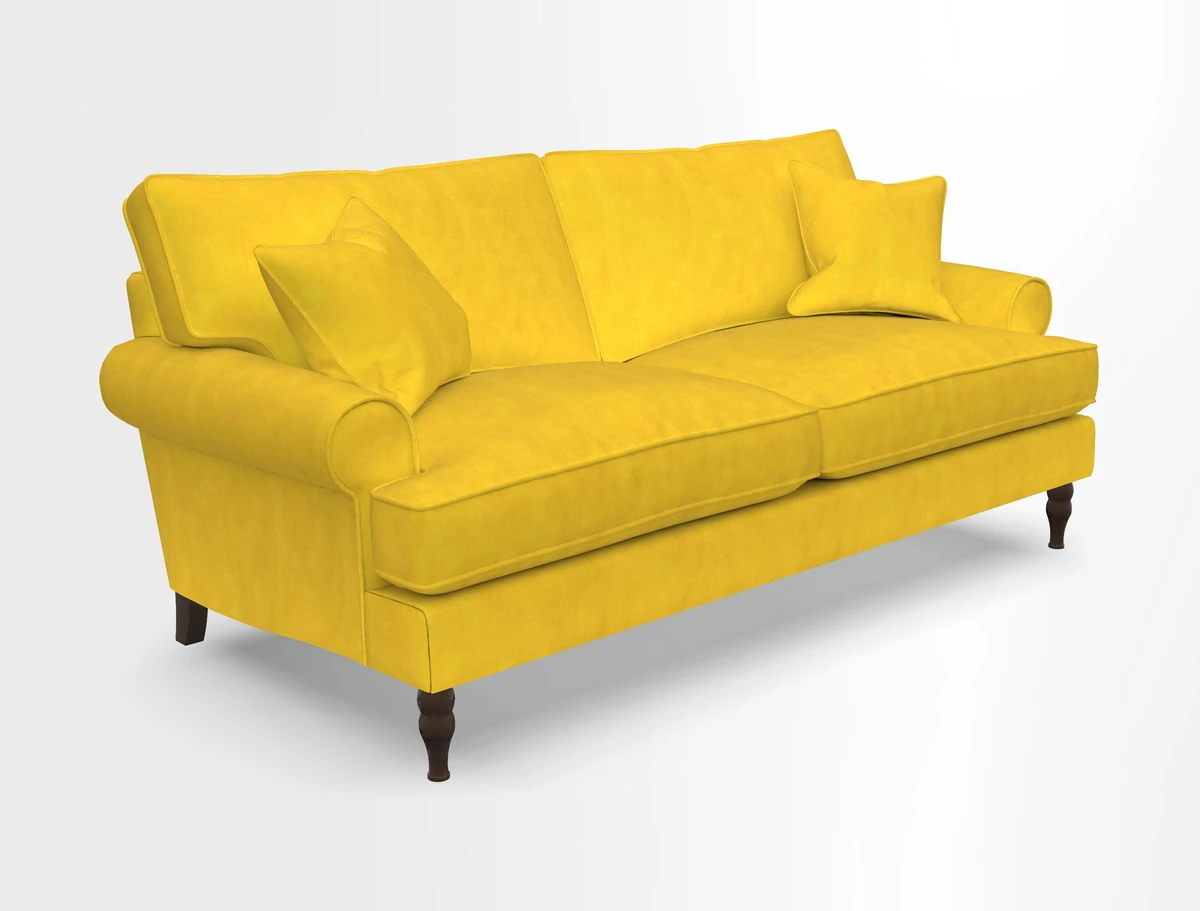 Cooksbridge 3 seater sofa in Linwood Omega Velvet Green Tea