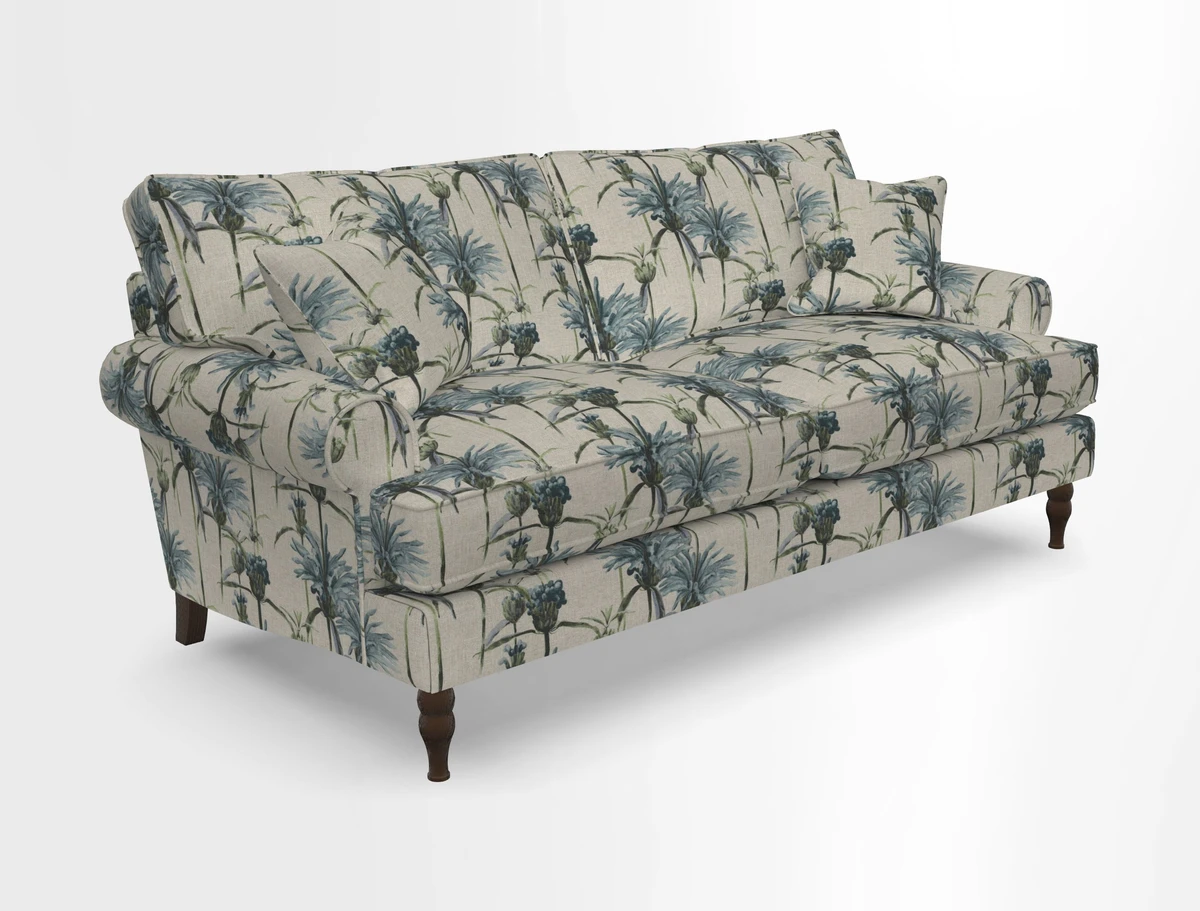 Cooksbridge 3 seater sofa in Linwood Omega Velvet Green Tea