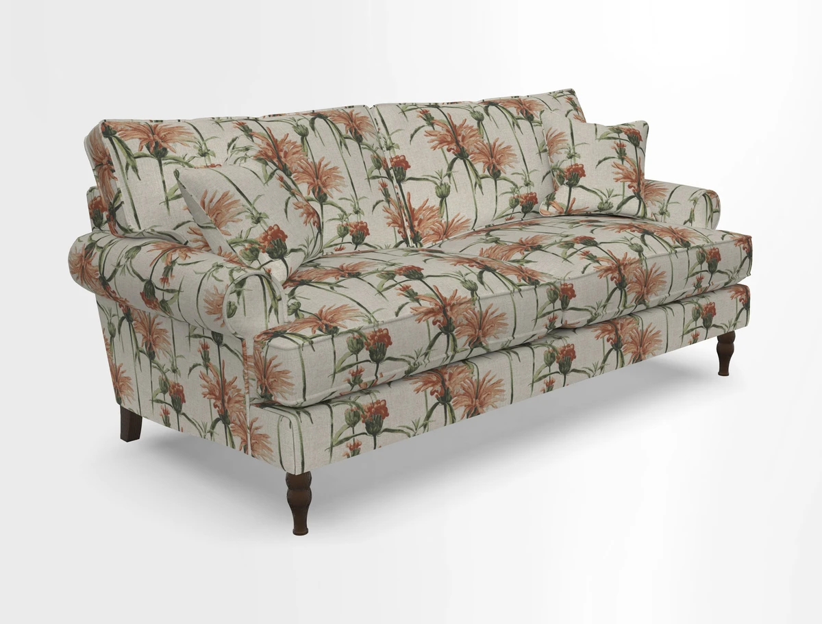 Cooksbridge 3 seater sofa in Linwood Omega Velvet Green Tea