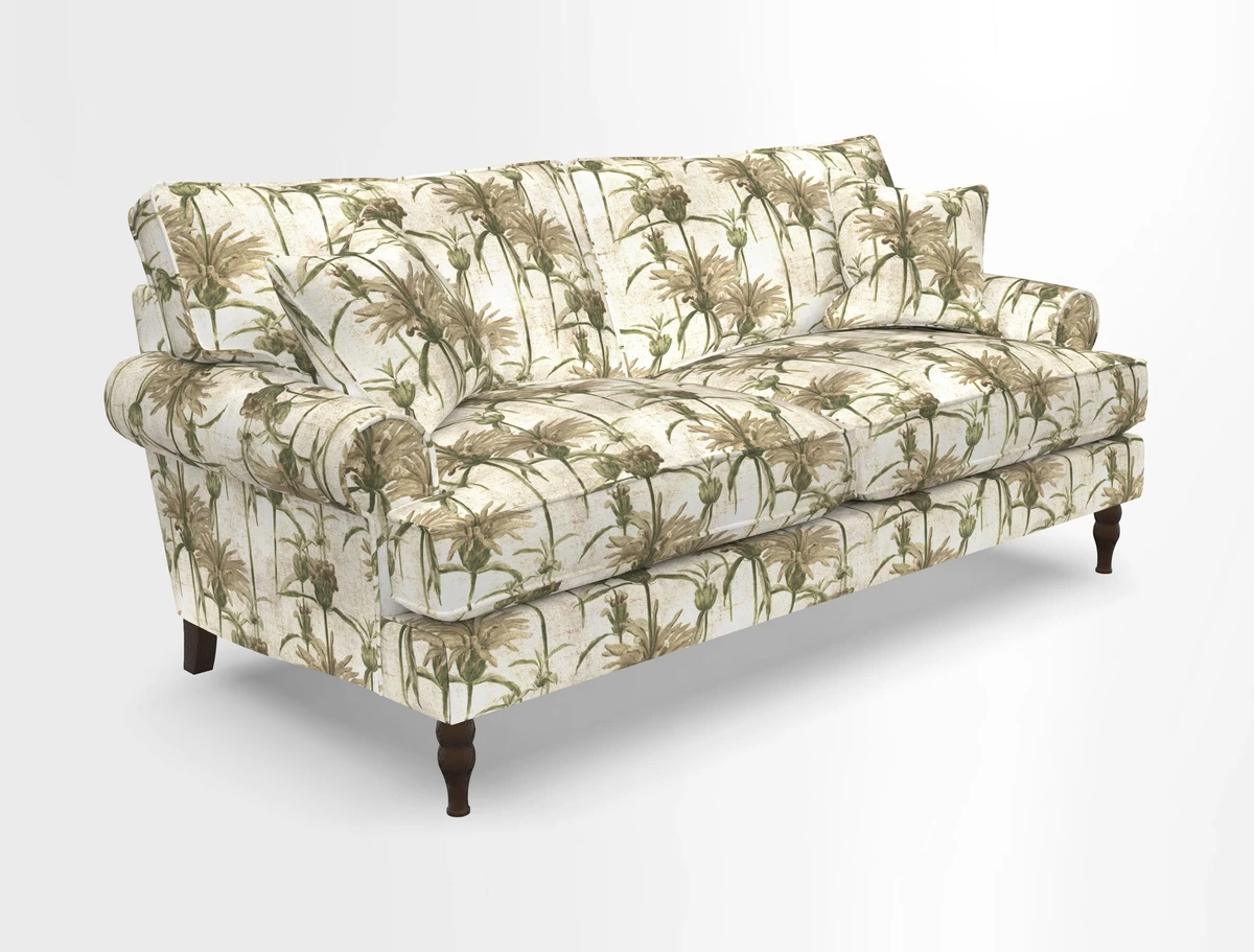 Cooksbridge 3 seater sofa in Linwood Omega Velvet Green Tea