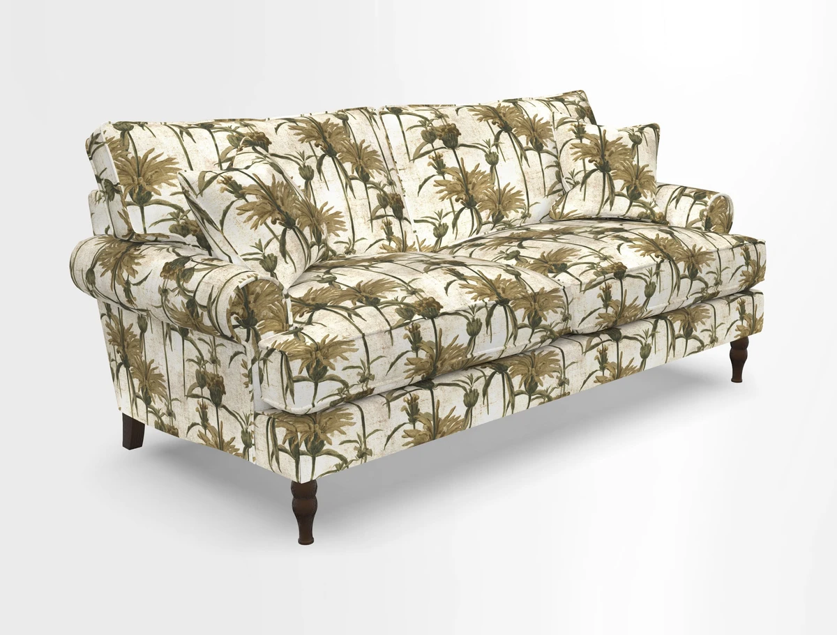 Cooksbridge 3 seater sofa in Linwood Omega Velvet Green Tea