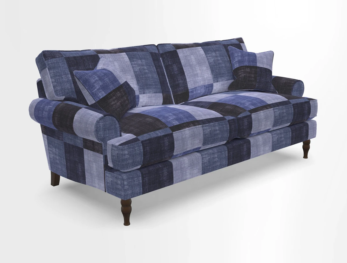 Cooksbridge 3 seater sofa in Linwood Omega Velvet Green Tea