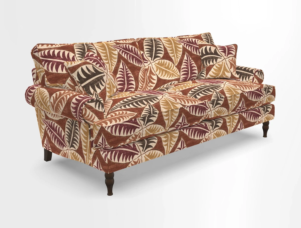 Cooksbridge 3 seater sofa in Linwood Omega Velvet Green Tea