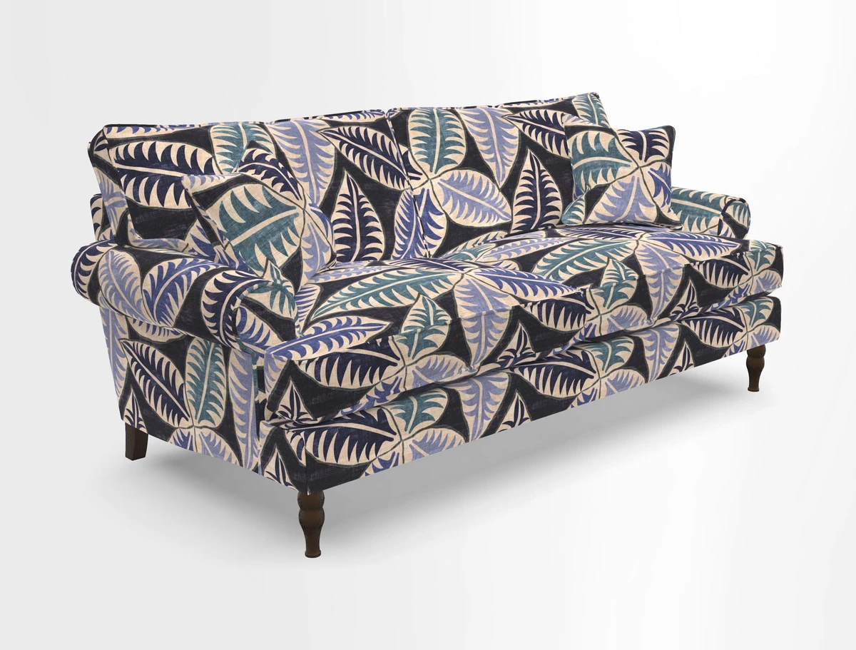 Cooksbridge 3 seater sofa in Linwood Omega Velvet Green Tea