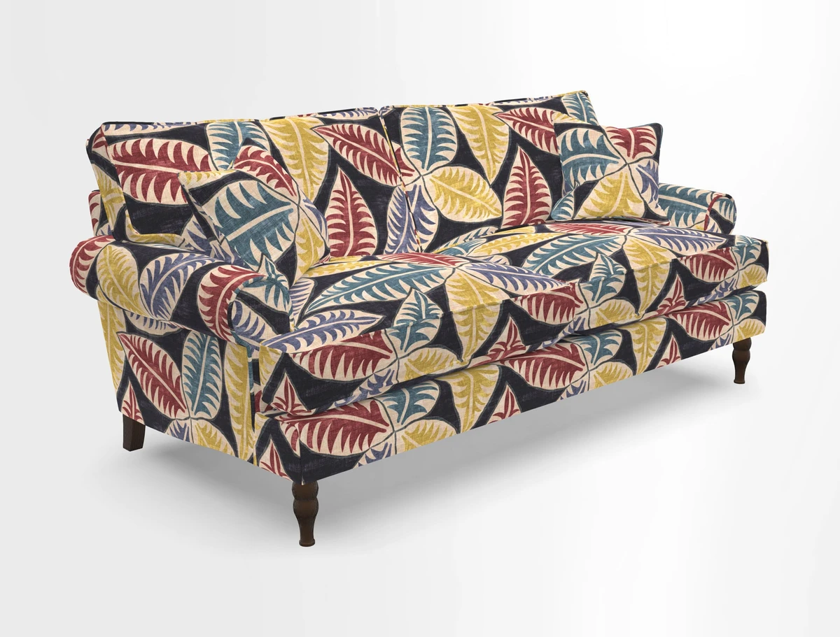 Cooksbridge 3 seater sofa in Linwood Omega Velvet Green Tea