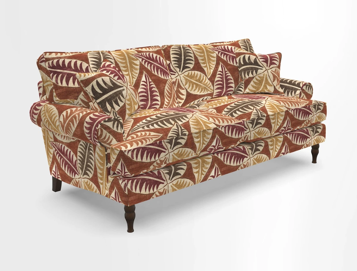 Cooksbridge 3 seater sofa in Linwood Omega Velvet Green Tea
