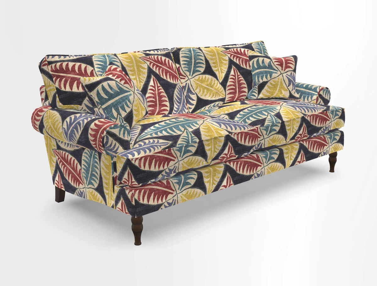 Cooksbridge 3 seater sofa in Linwood Omega Velvet Green Tea