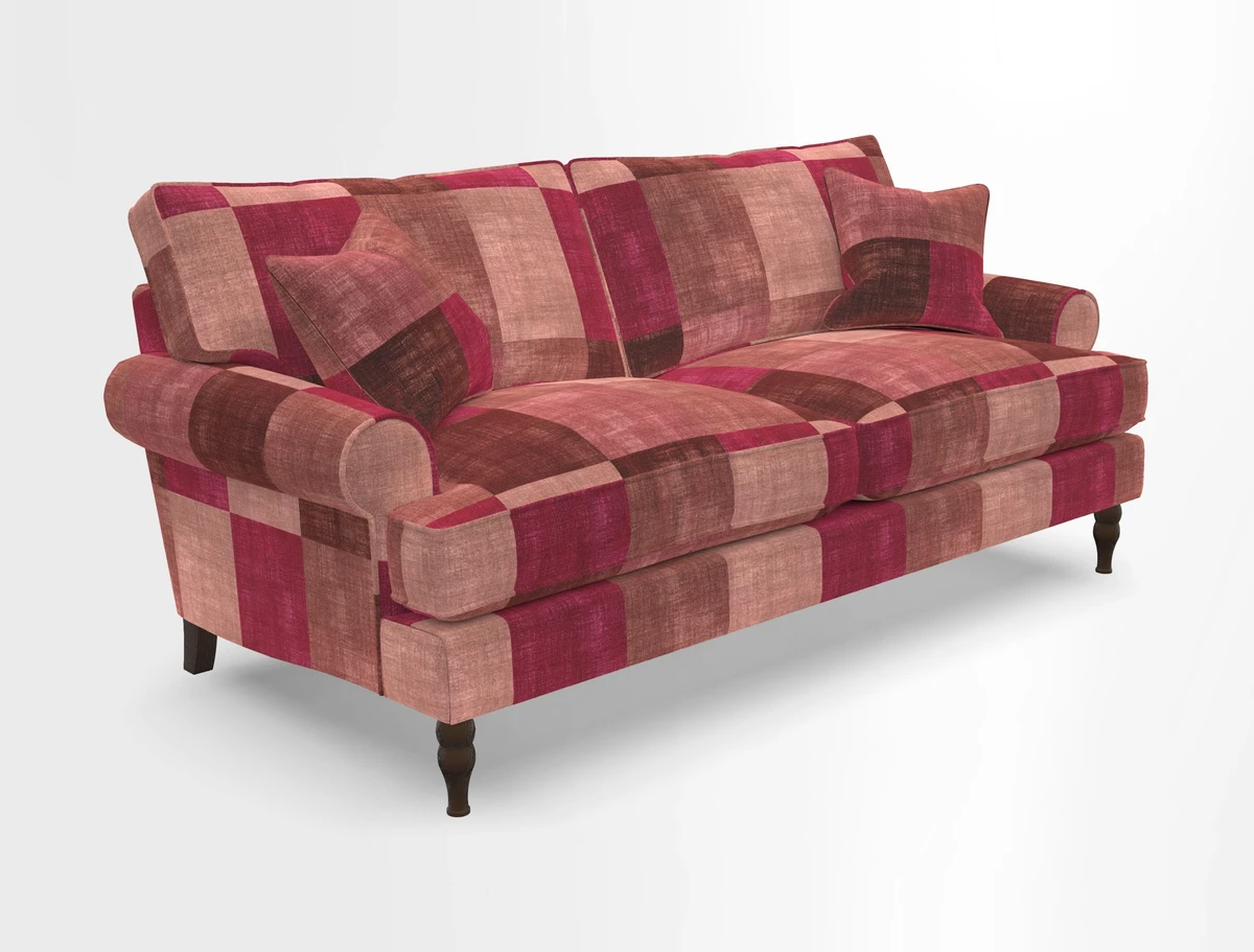 Cooksbridge 3 seater sofa in Linwood Omega Velvet Green Tea