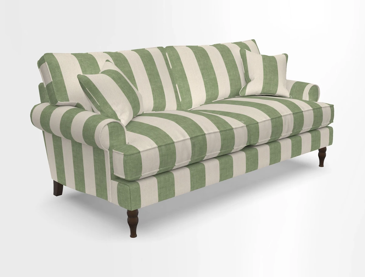 Cooksbridge 3 seater sofa in Linwood Omega Velvet Green Tea