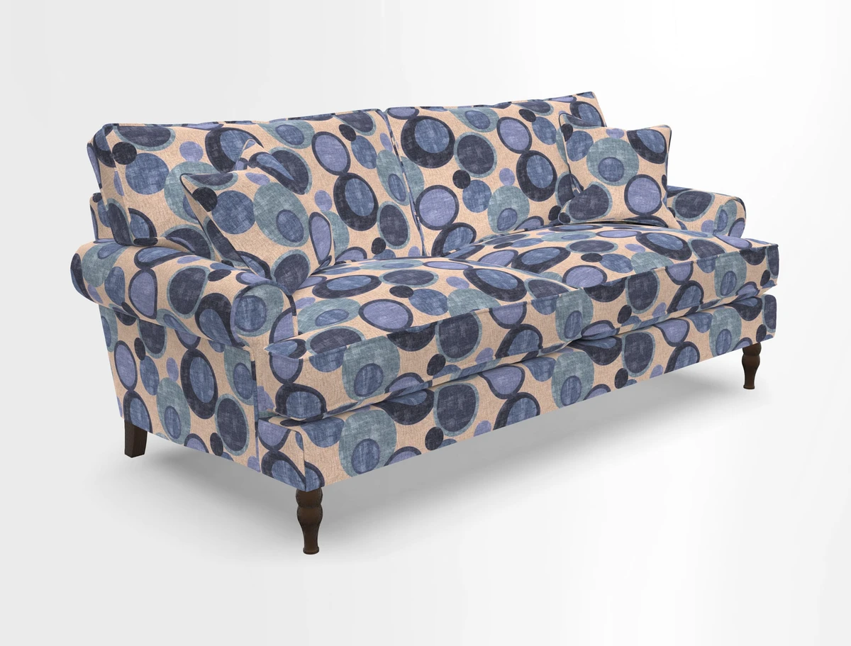 Cooksbridge 3 seater sofa in Linwood Omega Velvet Green Tea