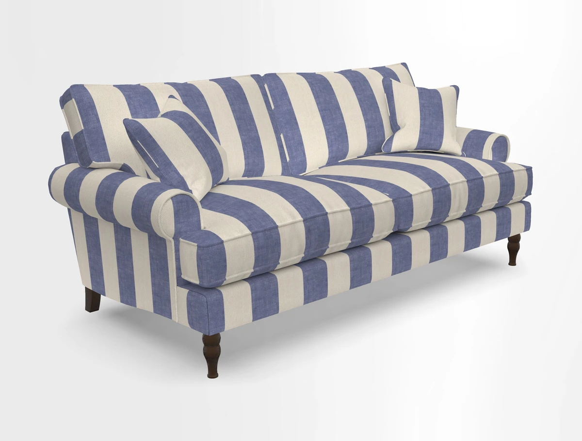 Cooksbridge 3 seater sofa in Linwood Omega Velvet Green Tea