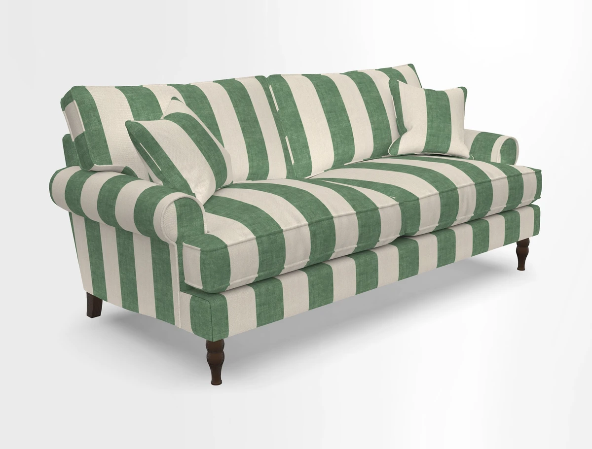 Cooksbridge 3 seater sofa in Linwood Omega Velvet Green Tea