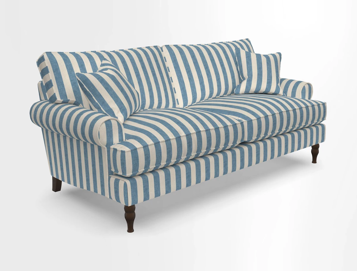 Cooksbridge 3 seater sofa in Linwood Omega Velvet Green Tea