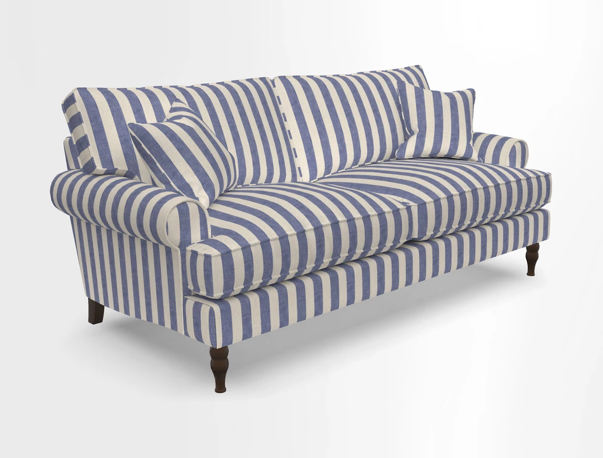 Cooksbridge 3 seater sofa in Linwood Omega Velvet Green Tea