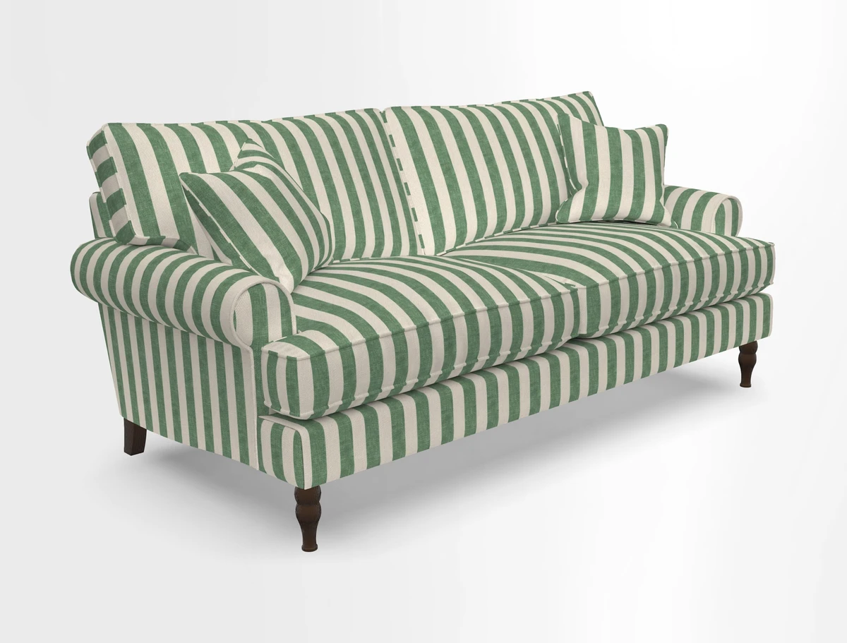 Cooksbridge 3 seater sofa in Linwood Omega Velvet Green Tea