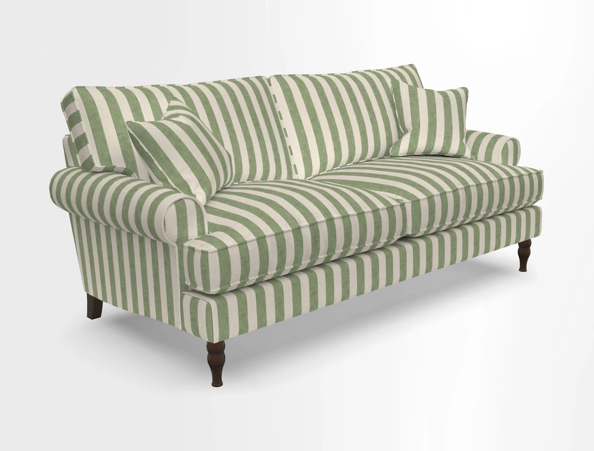 Cooksbridge 3 seater sofa in Linwood Omega Velvet Green Tea