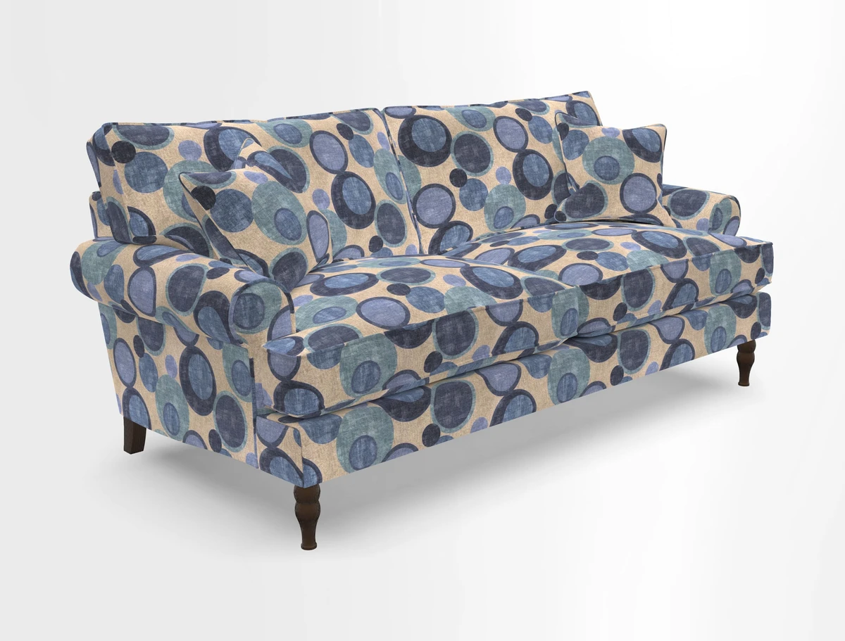 Cooksbridge 3 seater sofa in Linwood Omega Velvet Green Tea