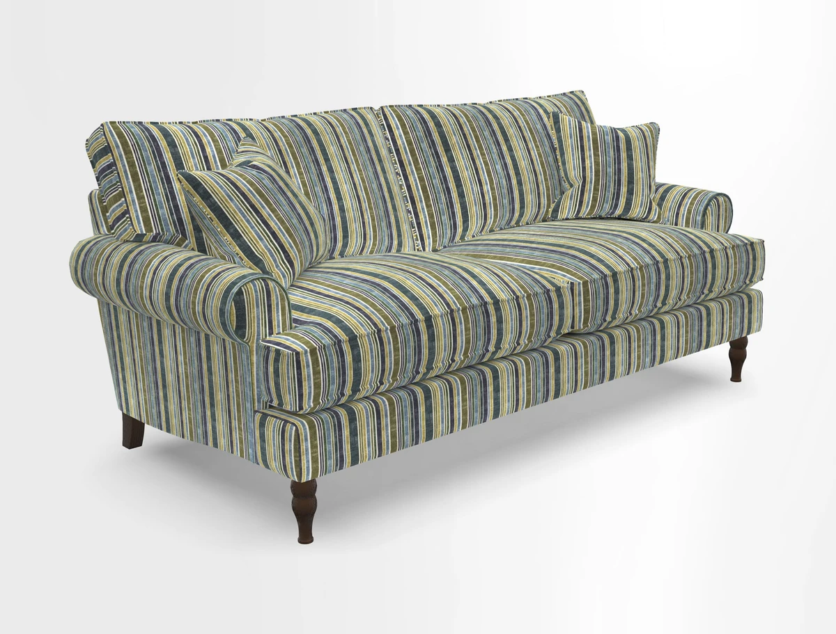 Cooksbridge 3 seater sofa in Linwood Omega Velvet Green Tea