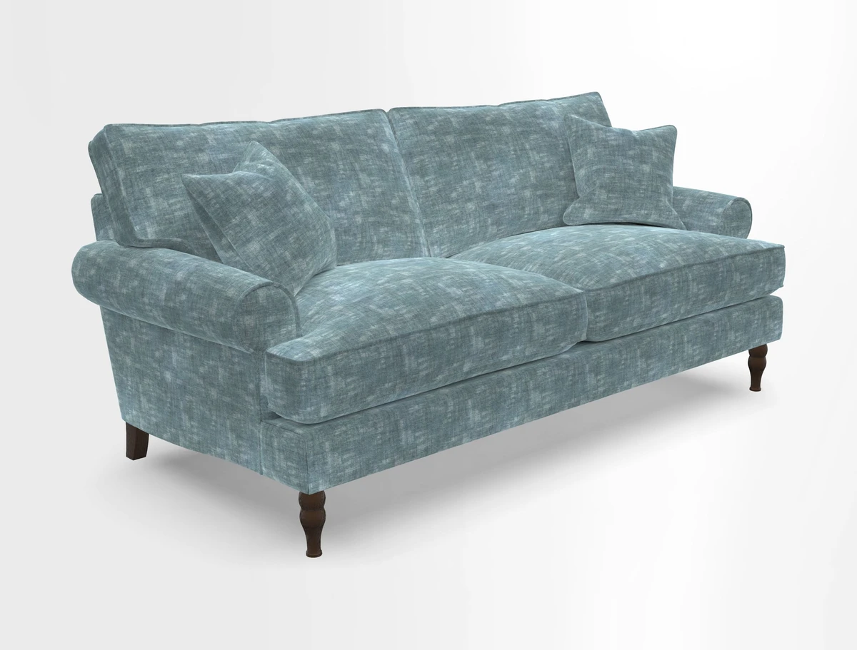 Cooksbridge 3 seater sofa in Linwood Omega Velvet Green Tea