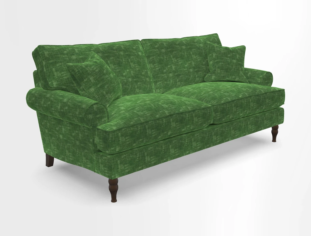 Cooksbridge 3 seater sofa in Linwood Omega Velvet Green Tea