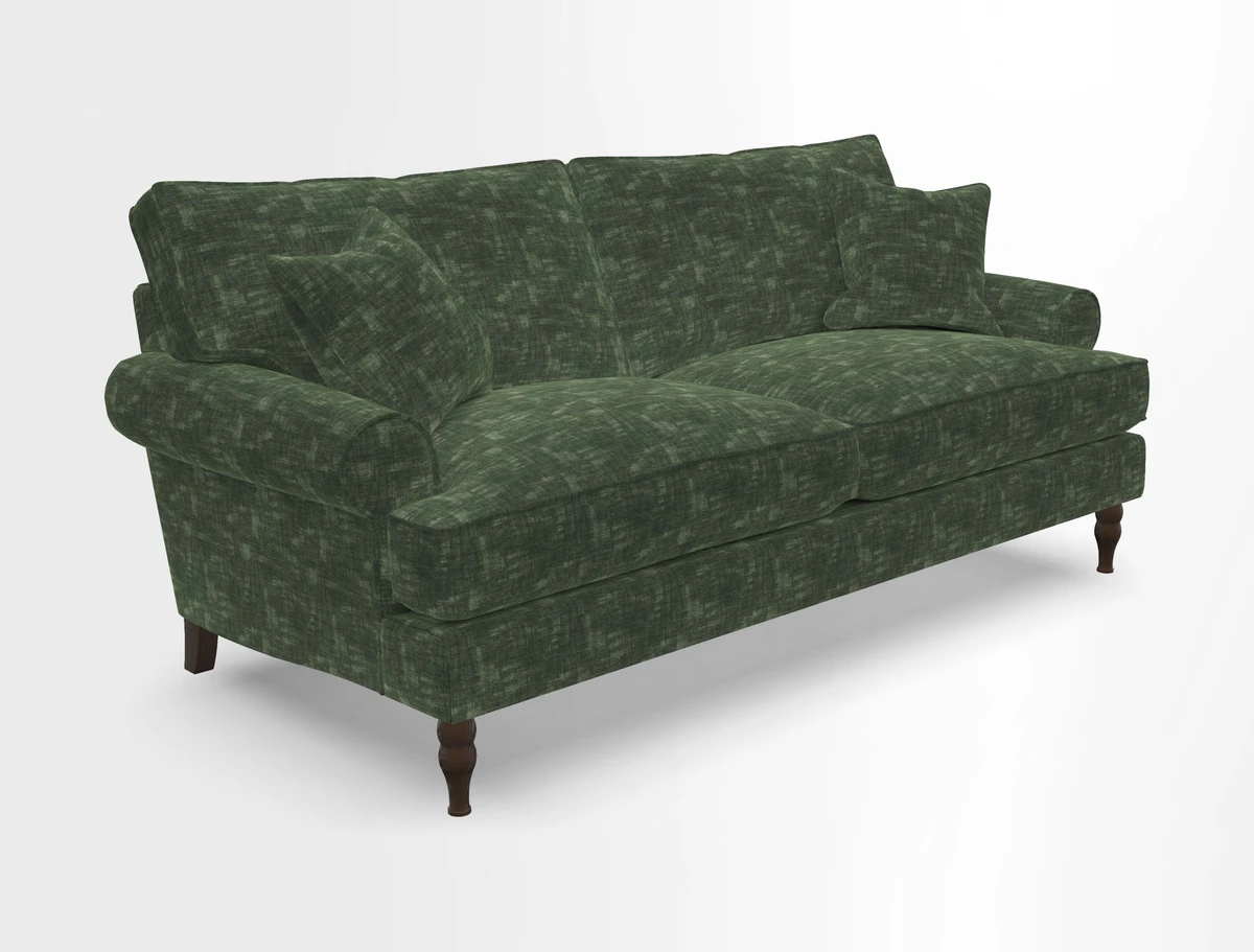 Cooksbridge 3 seater sofa in Linwood Omega Velvet Green Tea
