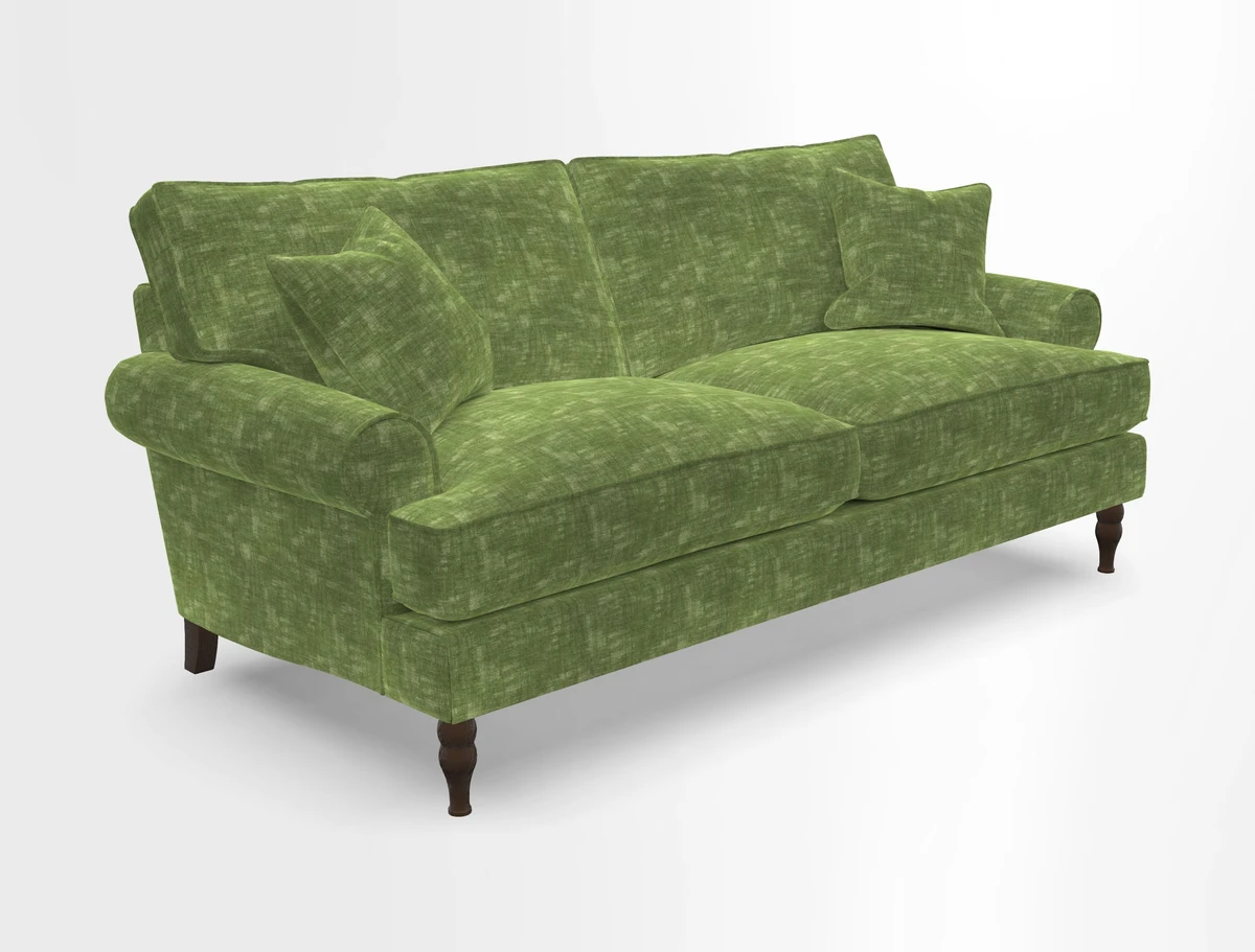 Cooksbridge 3 seater sofa in Linwood Omega Velvet Green Tea