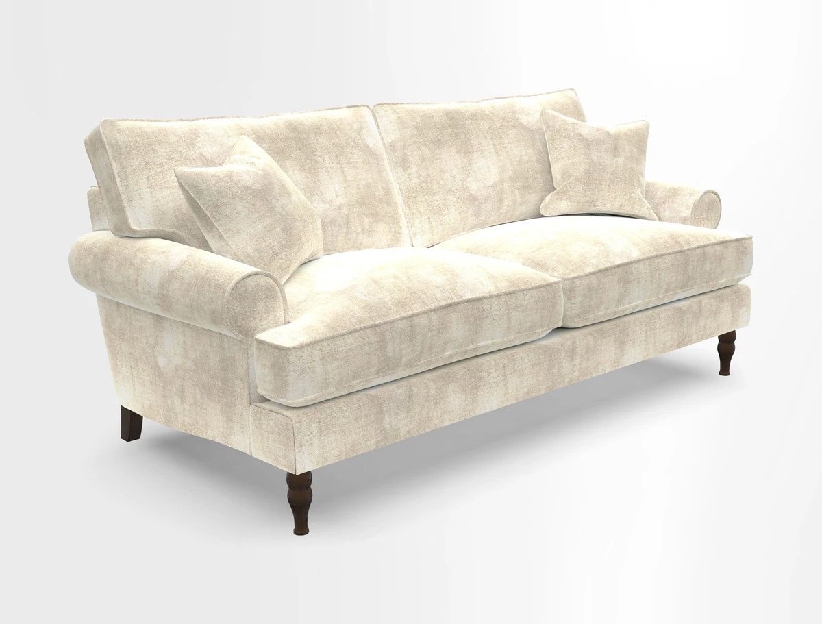 Cooksbridge 3 seater sofa in Linwood Omega Velvet Green Tea