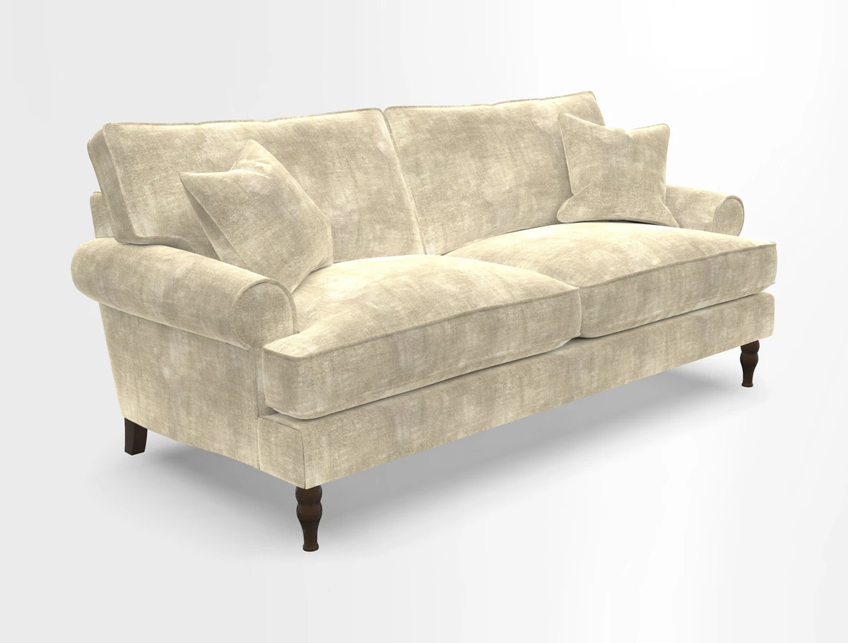 Cooksbridge 3 seater sofa in Linwood Omega Velvet Green Tea