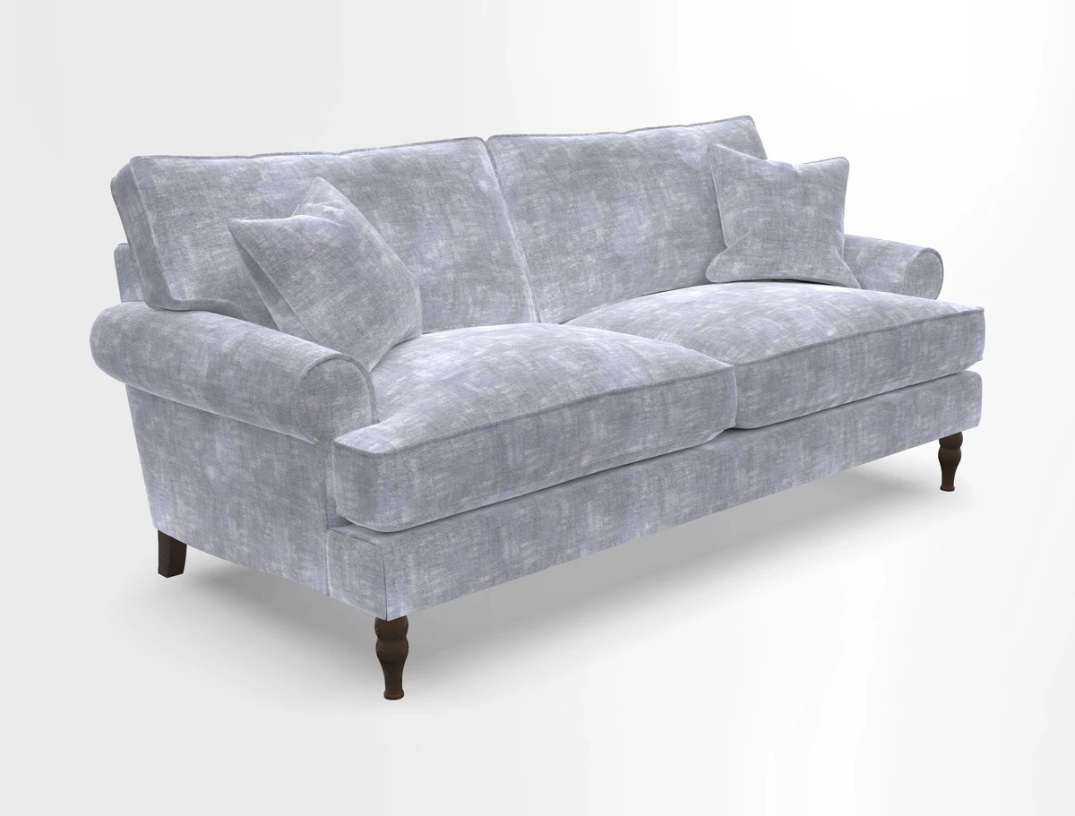 Cooksbridge 3 seater sofa in Linwood Omega Velvet Green Tea