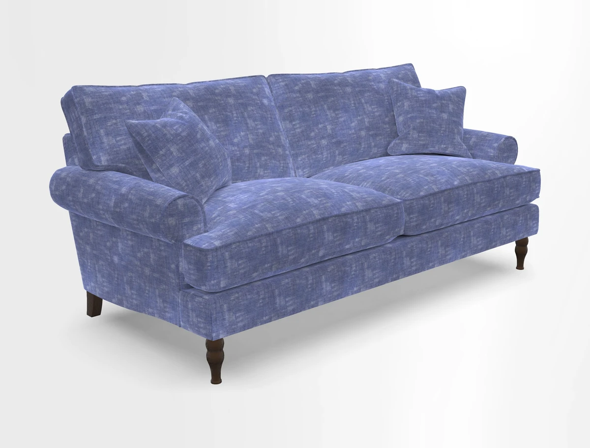 Cooksbridge 3 seater sofa in Linwood Omega Velvet Green Tea