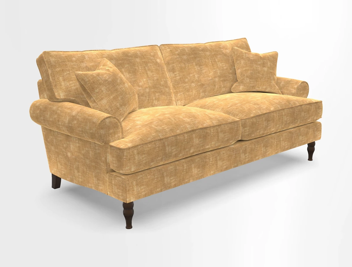 Cooksbridge 3 seater sofa in Linwood Omega Velvet Green Tea