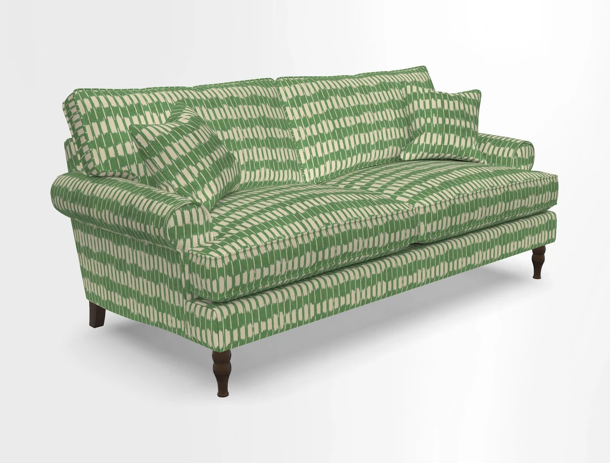 Cooksbridge 3 seater sofa in Linwood Omega Velvet Green Tea