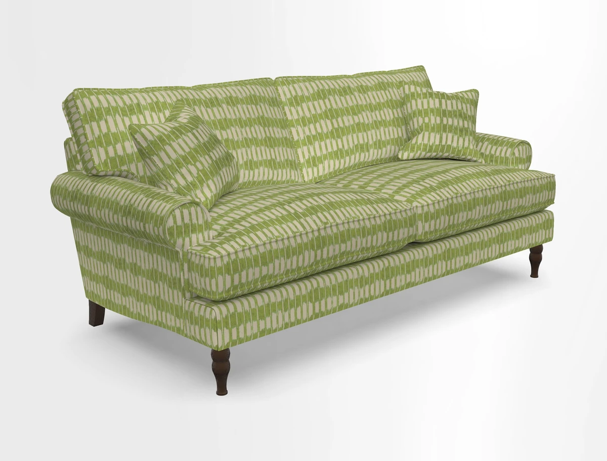 Cooksbridge 3 seater sofa in Linwood Omega Velvet Green Tea
