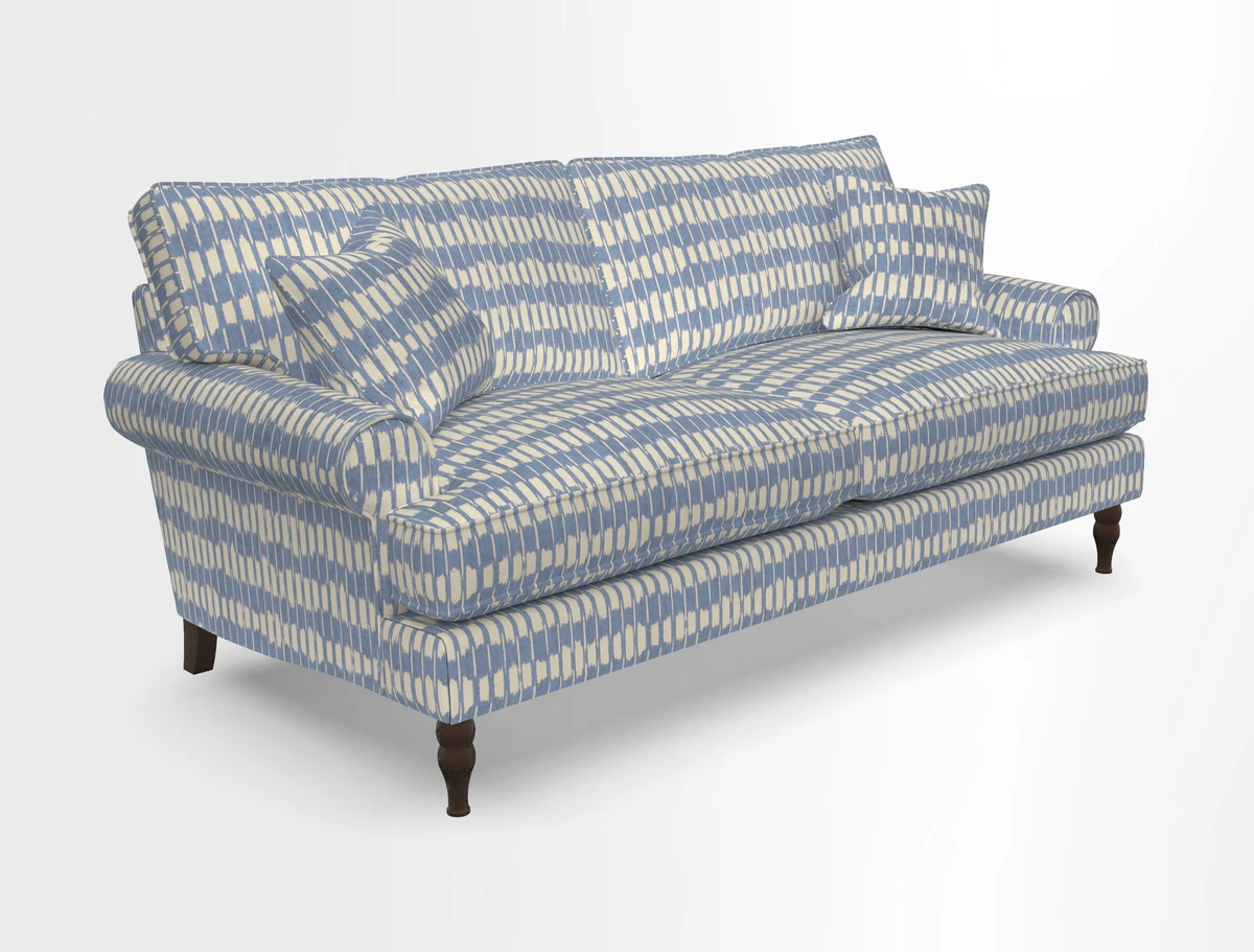 Cooksbridge 3 seater sofa in Linwood Omega Velvet Green Tea